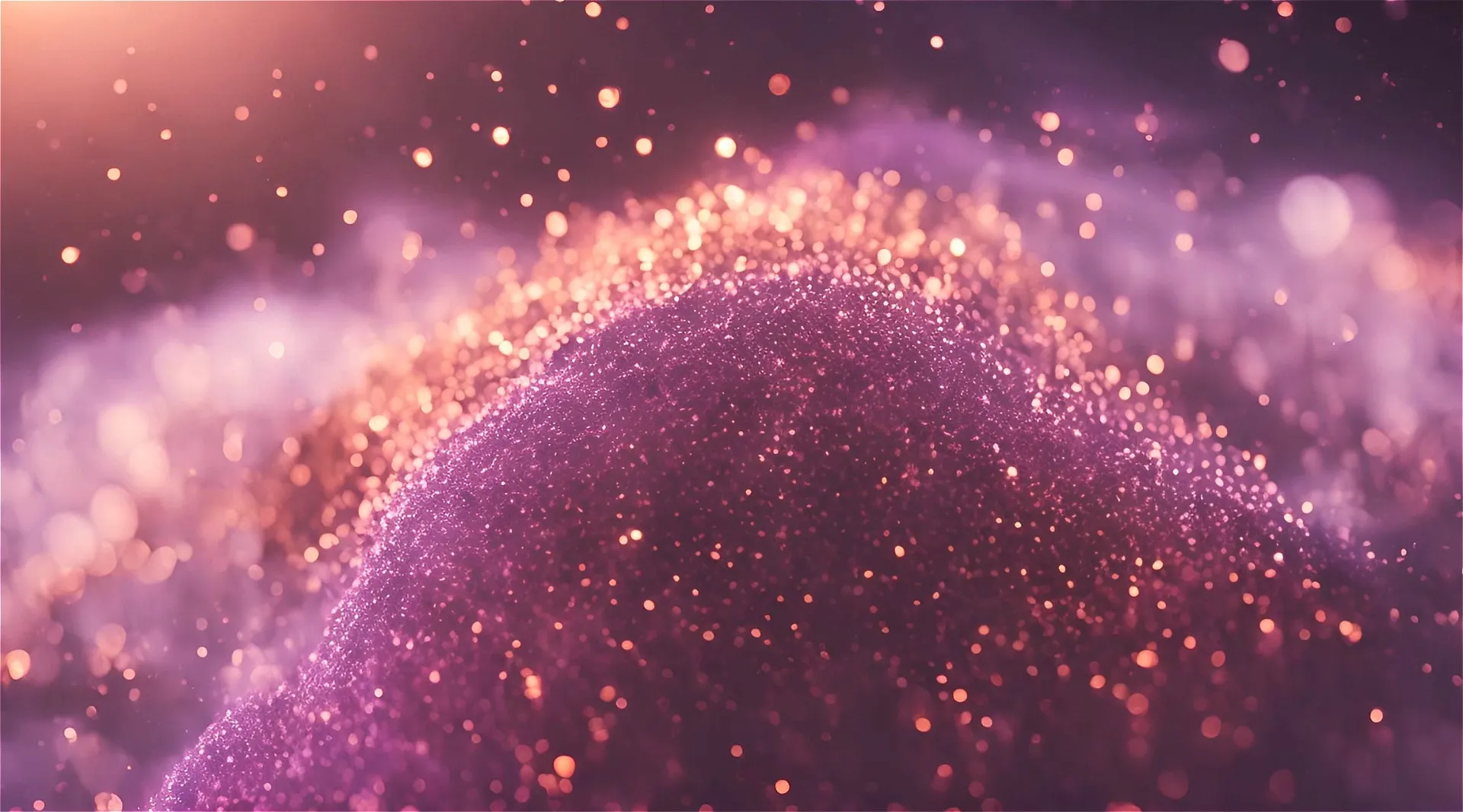 Purple Glittering Particles Dynamic Backdrop
